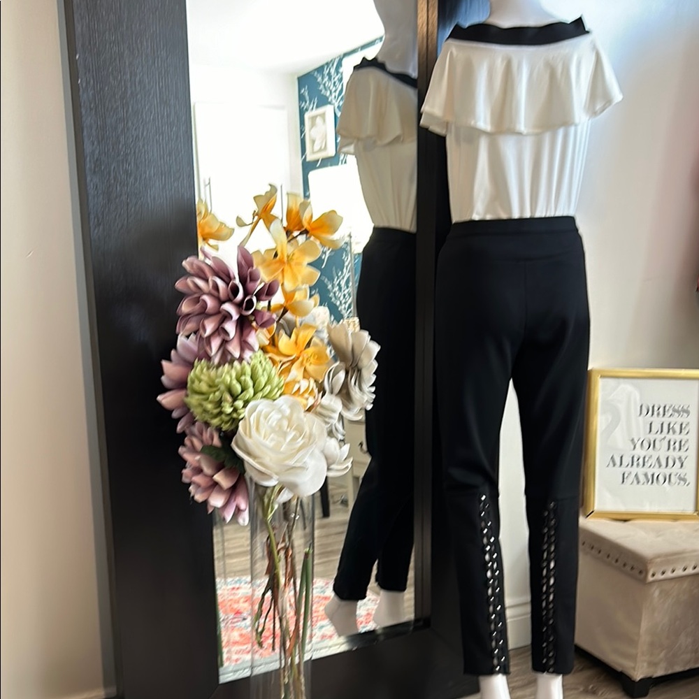 Ports 1961 Black Straight Leg Formal Trousers